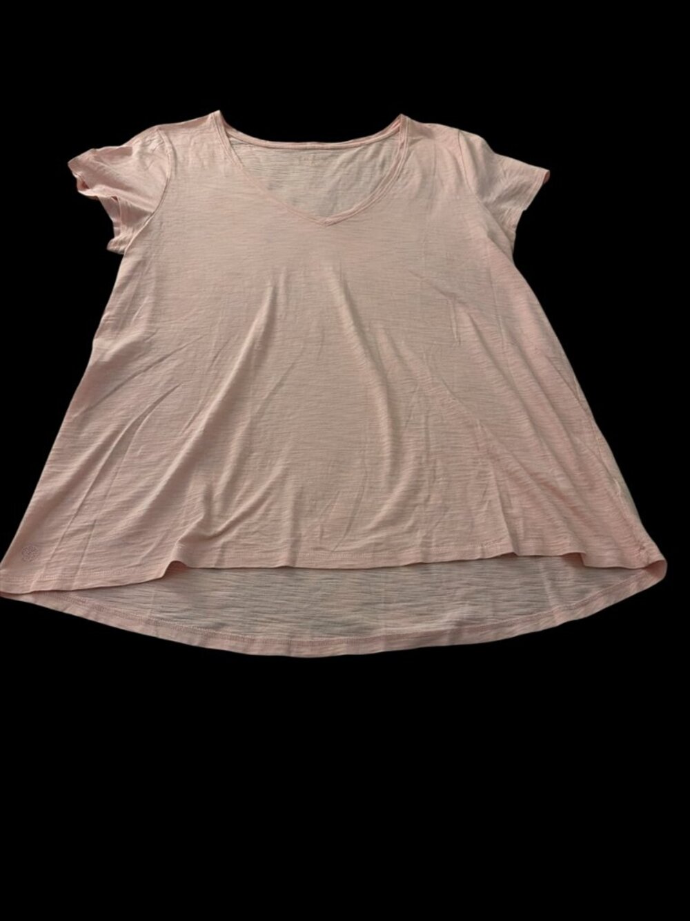 LILLY PULITZER -PALE PINK HI/LOW TEE SHIRT - SIZE LARGE
